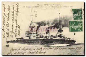 Old Postcard warship Jena Breastplate