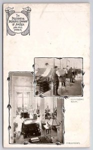 Newark NJ Prudential Insurance Pressroom Composing Room Workers Postcard C47