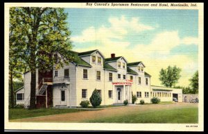 1950 Roy Conrad's Sportsman Restaurant and Hotel Monticello IN Postcard