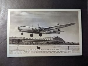 Mint USA Aviation Postcard Douglas B19 Largest Airplane First Takeoff Flight CA