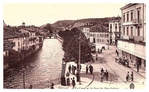 France  Epinal  le Canal et le  Quai des Bons Enfants , Trolley