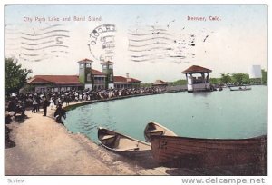 City Park Lake and Band Stand, Denver, Colorado,PU-1909