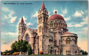 New Cathedral Saint Louis Missouri MO Catholic Parish Archdiocese Postcard
