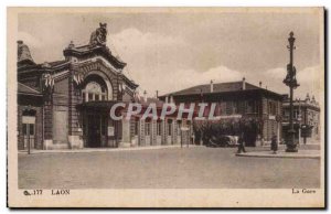 Laon - La Gare - Old Postcard