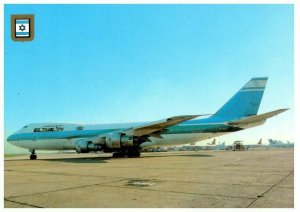 El Al Israel Boeing 747 Airplane Postcard