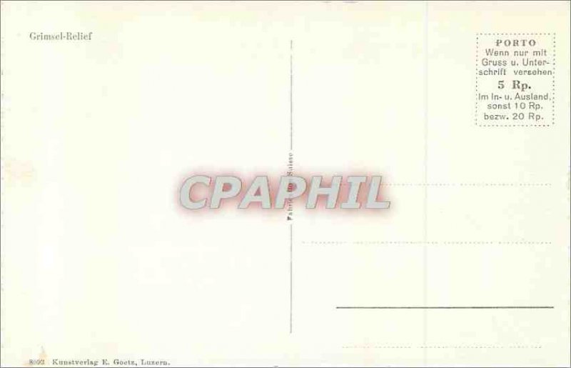 Postcard Modern Grimsel Relief