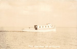 H38/ La Pointe Wisconsin RPPC Postcard c1950s The Gar How Boat Ship