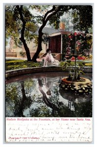 Madam Modjeska at Her Garden Fountain Santa Ana California CA DB Postcard V10