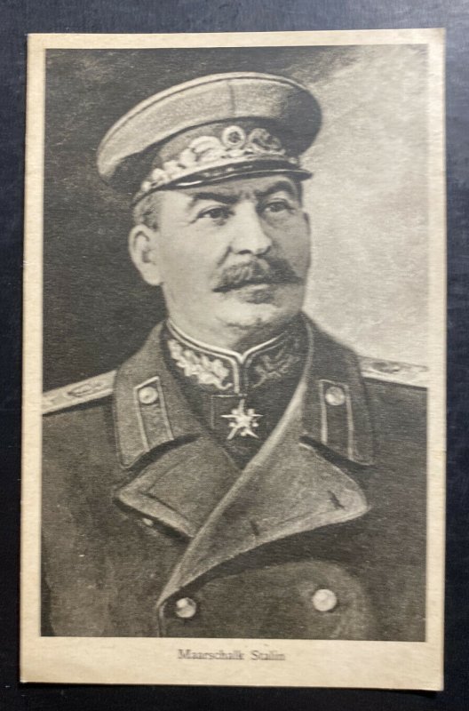 Mint Russia USSR Picture Tucks Postcard Marshall Joseph Stalin WW2 