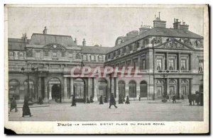 Old Postcard Paris The Board Place du Palais Royal State