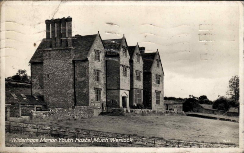 Much Wenlock England Wilderhope Manor Youth Hostel Real Photo Vintage Postcard