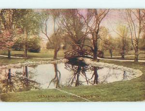 Bent - Divided-Back BRIDGE & PARK SCENE Davenport Iowa IA r8069