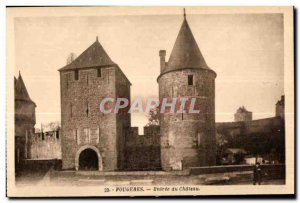 Old Postcard Fougeres Entree of Chdieau