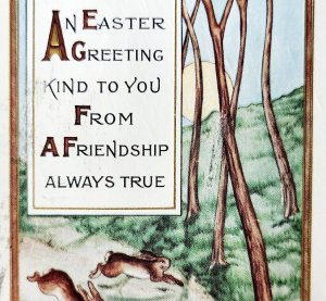 An Easter Greeting 1910s Postcard Whitney Made Worcester PCBG6E