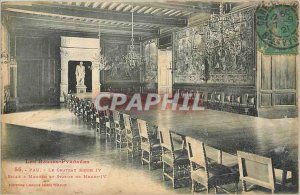 Old Postcard Pau Chateau Henry IV Dining Room and Statue of Henri IV