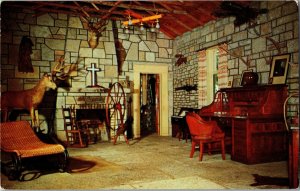 Trophy Room, the Castle Inspiration Point Eureka Springs AR Vintage Postcard K42