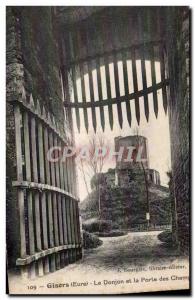 Old Postcard Gisors The tower and the gate of the field