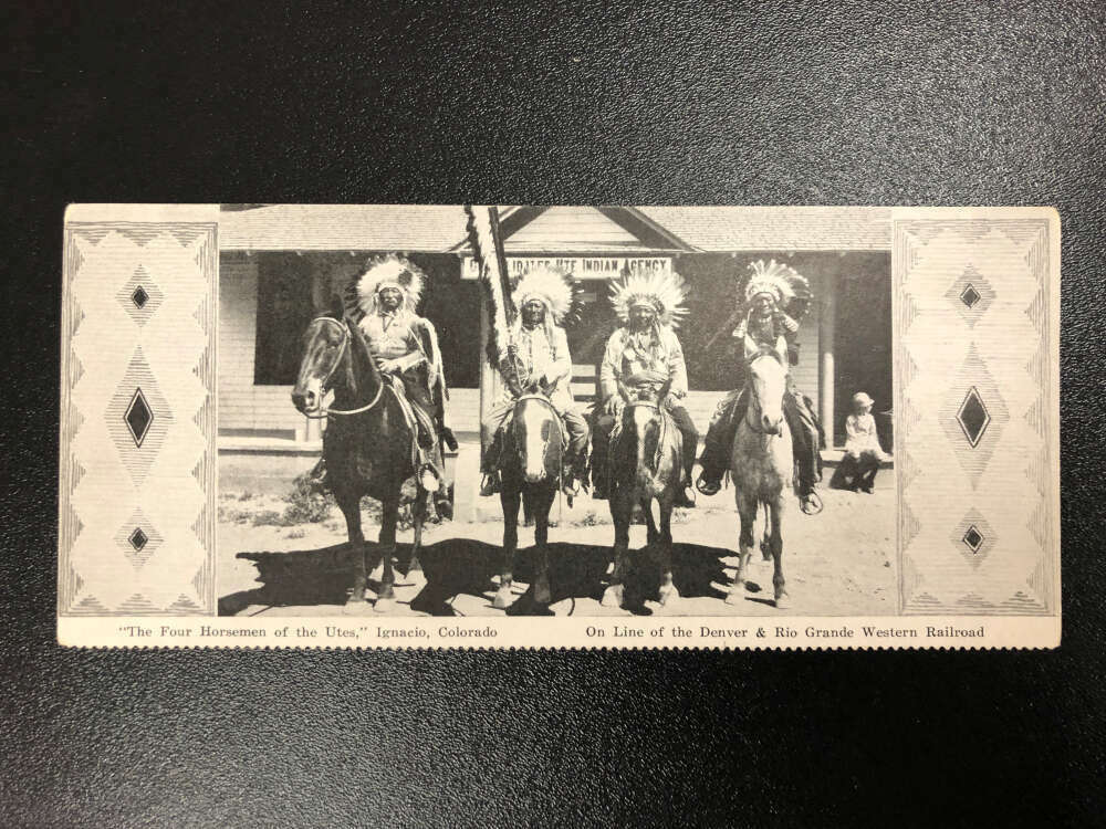 Ignacio Colorado D and RGW Railroad Utes Horsemen Indian Long PC