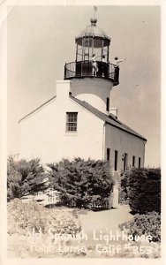 Old Spanish Light House Real Photo Point Loma San Diego CA USA Postcard