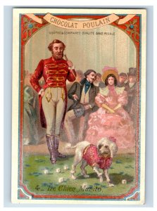 1870s-80s Chocolat Poulain Le Chien Munito Cute Dog Performer F154