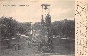 C14/ Columbus Nebraska Ne Postcard 1905 Frankfort Square Tower Bell