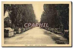 Old Postcard Arles Allee Aliscamps