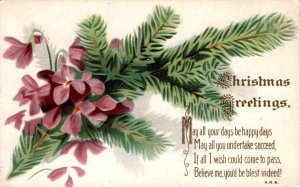 Christmas, H.M. B., U.S. POSTAGE, Merry Xmas, Maman, Postcard