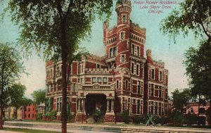 Vintage Postcard 1910'S Potter Palmer Residence Lake Shore Dr. Chicago Illinois