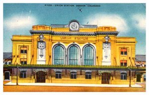 Postcard TRAIN STATION SCENE Denver Colorado CO AP1993