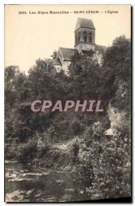 Old Postcard The Alps Mancelles Saint Ceneri le Gerei Church