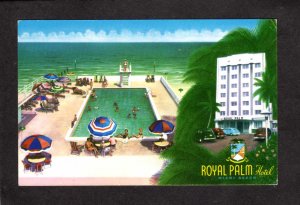 FL Royal Palm Hotel Pool Miami Beach Florida Postcard Joseph M Rose