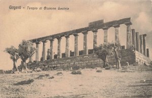 Girgenti Temple of Juno Lacinia Agrigento Sicily Italy Vintage Postcard c1910s