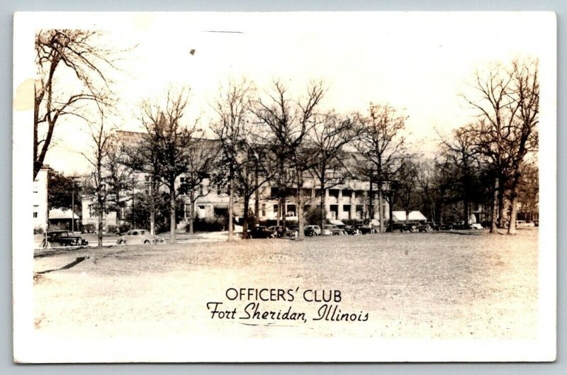 RPPC  Officers' Club  Fort Sheridan  Illinois   Postcard  1946