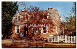 Postcard Old Brush Everard House Williamsburg Virginia