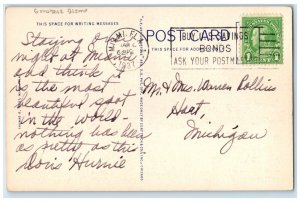 Aerial View Of Causeway Islands Of Biscayne Bay Miami FL Goodyear Blimp Postcard