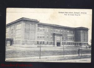 STUTTGART ARKANSAS STUTTGART HIGH SCHOOL BUILDING VINTAGE POSTCARD B&W