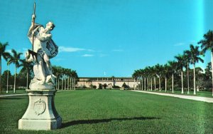 Vintage Postcard Ringling Museum of Art Statue of Neptune Sarasota Florida FL