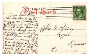 Postcard PARK SCENE Oglesby Illinois IL AR7779