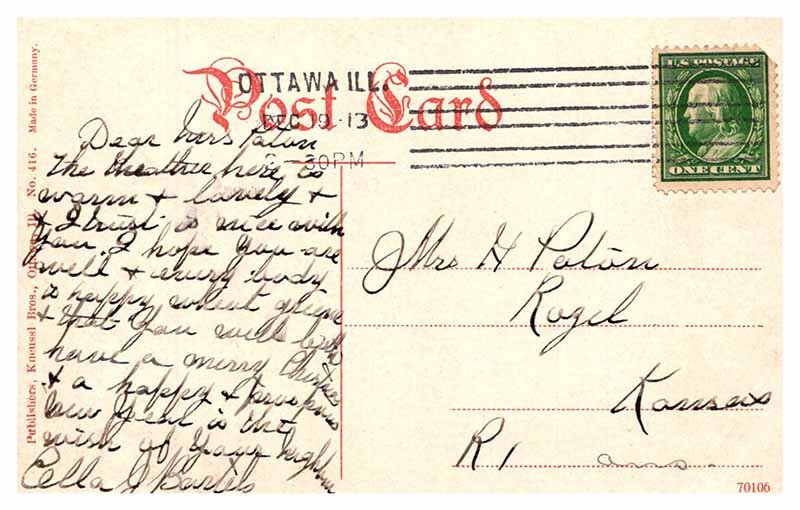 Postcard PARK SCENE Oglesby Illinois IL AR7779