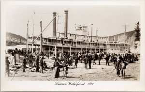 Dawson Waterfront 1900 Paddlewheel 'Sarah' Dawson City Yukon YT Postcard E82