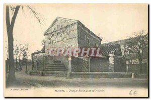 Old Postcard Poitiers Temple Saint John