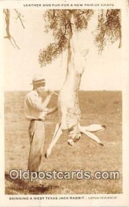 Exaggeration Rabbits Skinning a West Texas Jack Rabbit Lepus Texianus 1941 