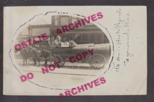 Milwaukee WISCONSIN RPPC 1915 DELIVERY WAGON Fencing Wire EJ KRAUS Louis Metzler