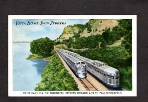 Burlington Rt Zephyrs Railroad Train Chicago Illinois IL St Paul Minneapolis MN