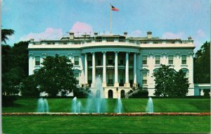 White House South Front Washington DC Executive Mansion Room Capsco Vtg Postcard 