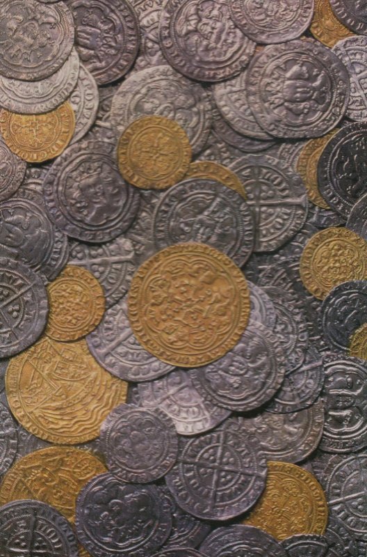 Hoard Of Old Coins in 1364 Croydon Sussex Museum Postcard