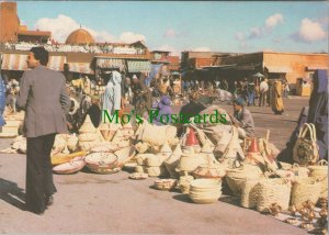 Morocco Postcard - Marrakech Place Jemaa El Fna, Souk Paniers  RR19405