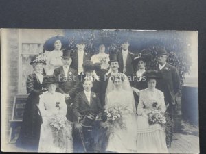 Wedding Theme (3) BRIDE & GROOM Best Man & Maids & Flowers Old RP Postcard