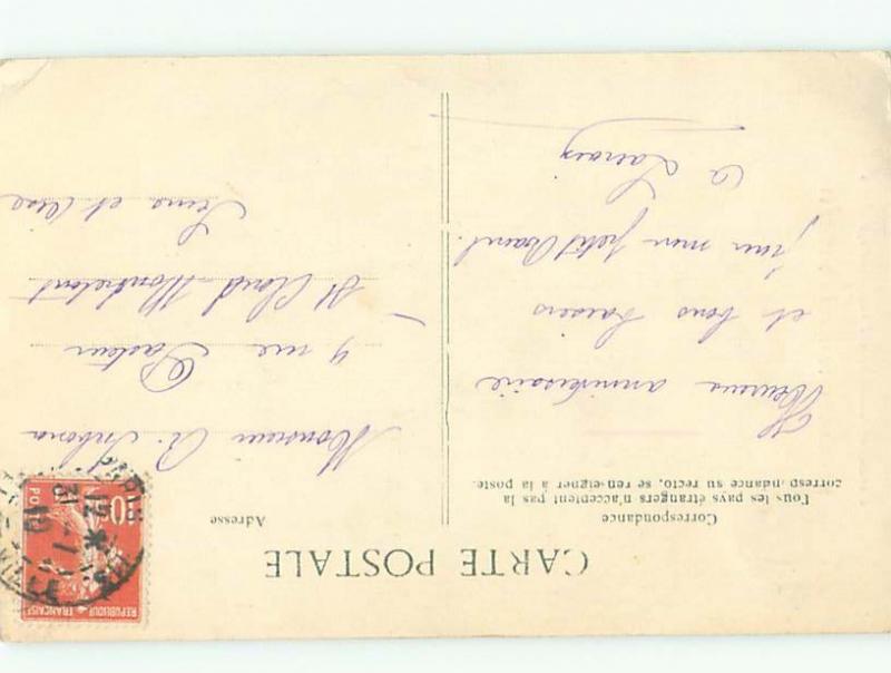 foreign Old Postcard ANGEL WATCHING OVER RELIGIOUS CEREMONY AC3136