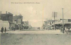 Postcard C-1910 Kanas Minneapolis West Second Street Selige 23-12032